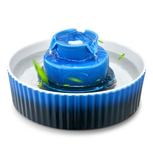 Ceramic Cat Water Fountain, 2.1 L Cupcake Pet Fountain, Porcelain Cat