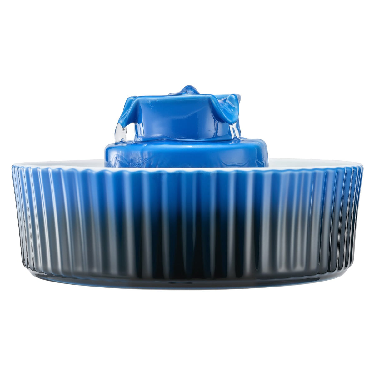 Ceramic Cat Water Fountain, 2.1 L Cupcake Pet Fountain, Porcelain Cat